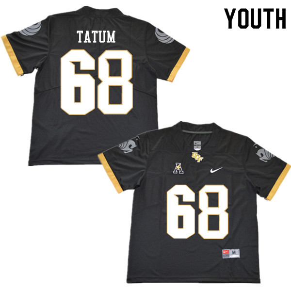 Youth #68 Marcus Tatum UCF Knights College Football Jerseys Sale-Black - Click Image to Close